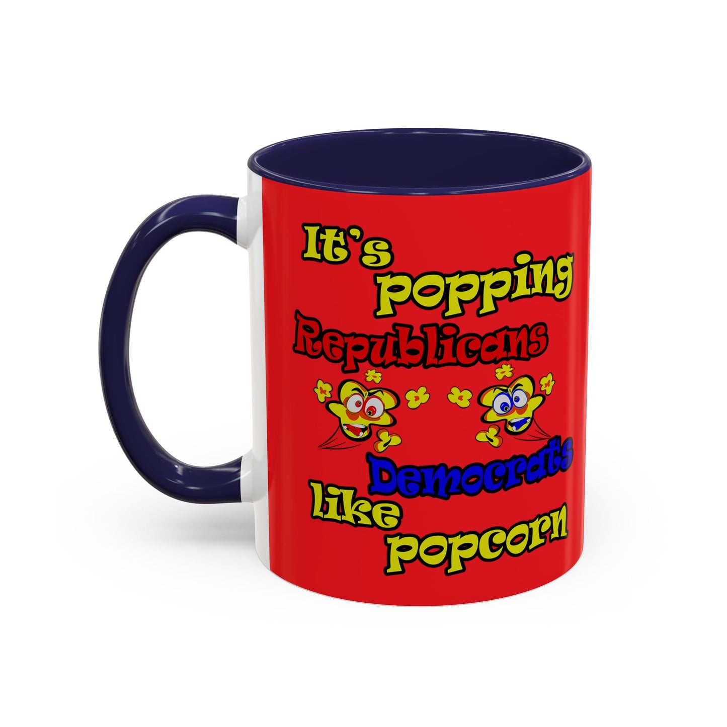 popping like popcorn - Accent Mug (red)