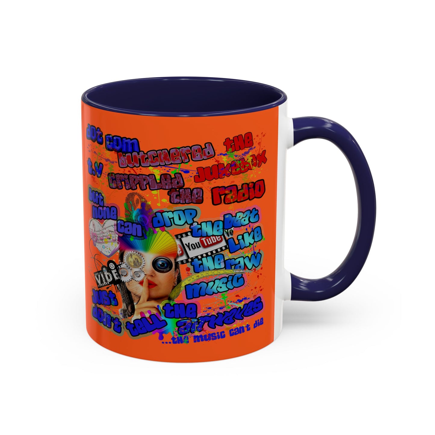 drop the beat - Accent Mug (orange)