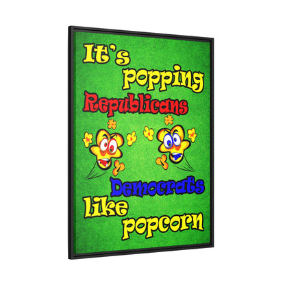 popping like popcorn - framed canvas art (green turf)