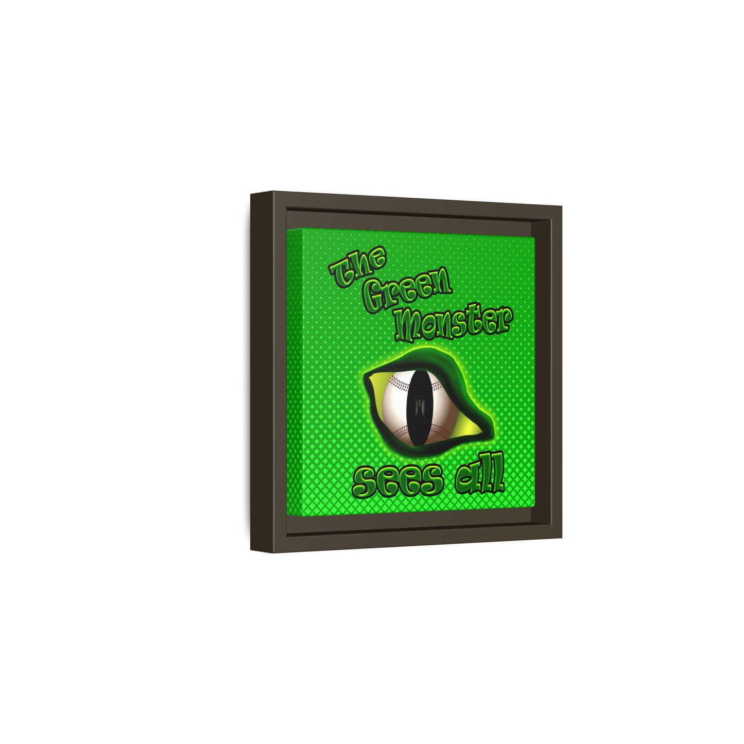 green monster - framed canvas art (logo green)