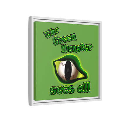 green monster - framed canvas art (green)