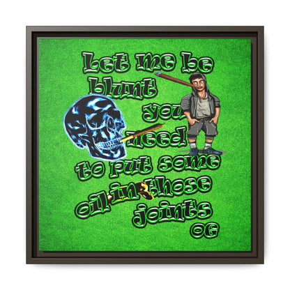 og - framed canvas art (green turf)
