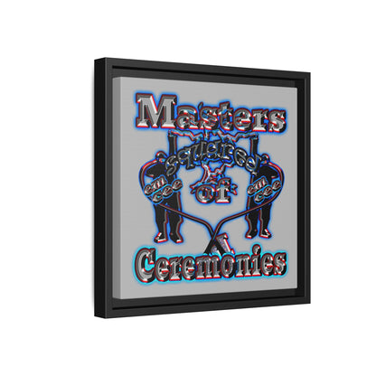 em cee squared - framed canvas art (light grey)