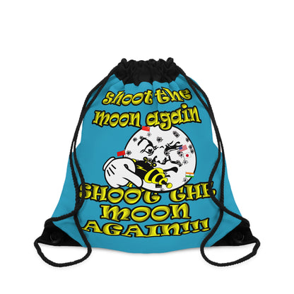 shoot the moon again - Drawstring Bag (turquoise)
