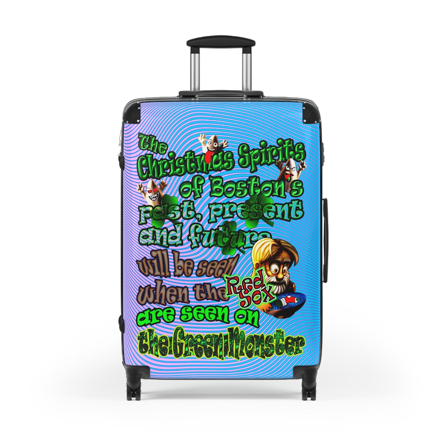 christmas spirits of boston - Suitcase (light blue-purple wave)