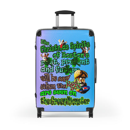 christmas spirits of boston - Suitcase (light blue-purple wave)