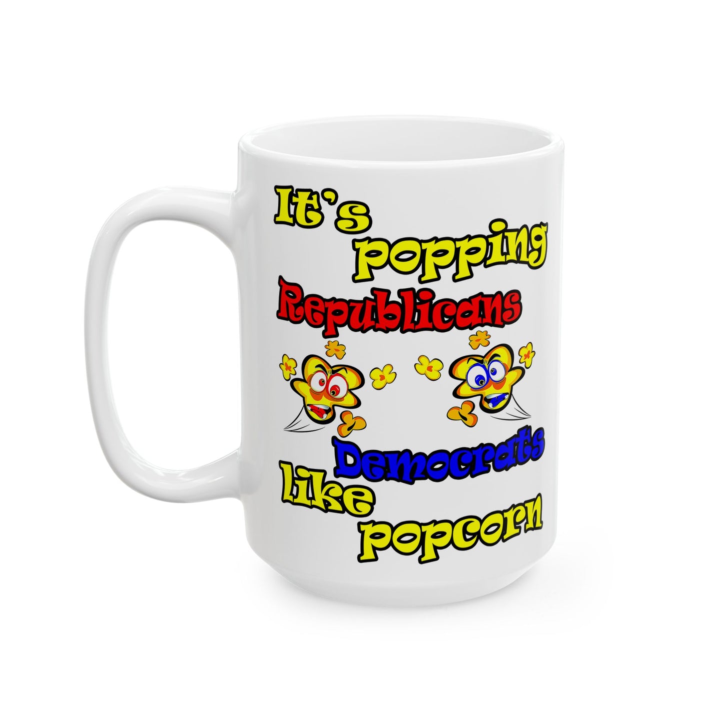 popping like popcorn - White Mug (white)