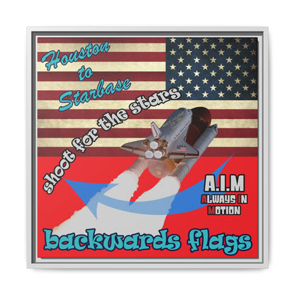 shoot for the stars - framed canvas art (red)