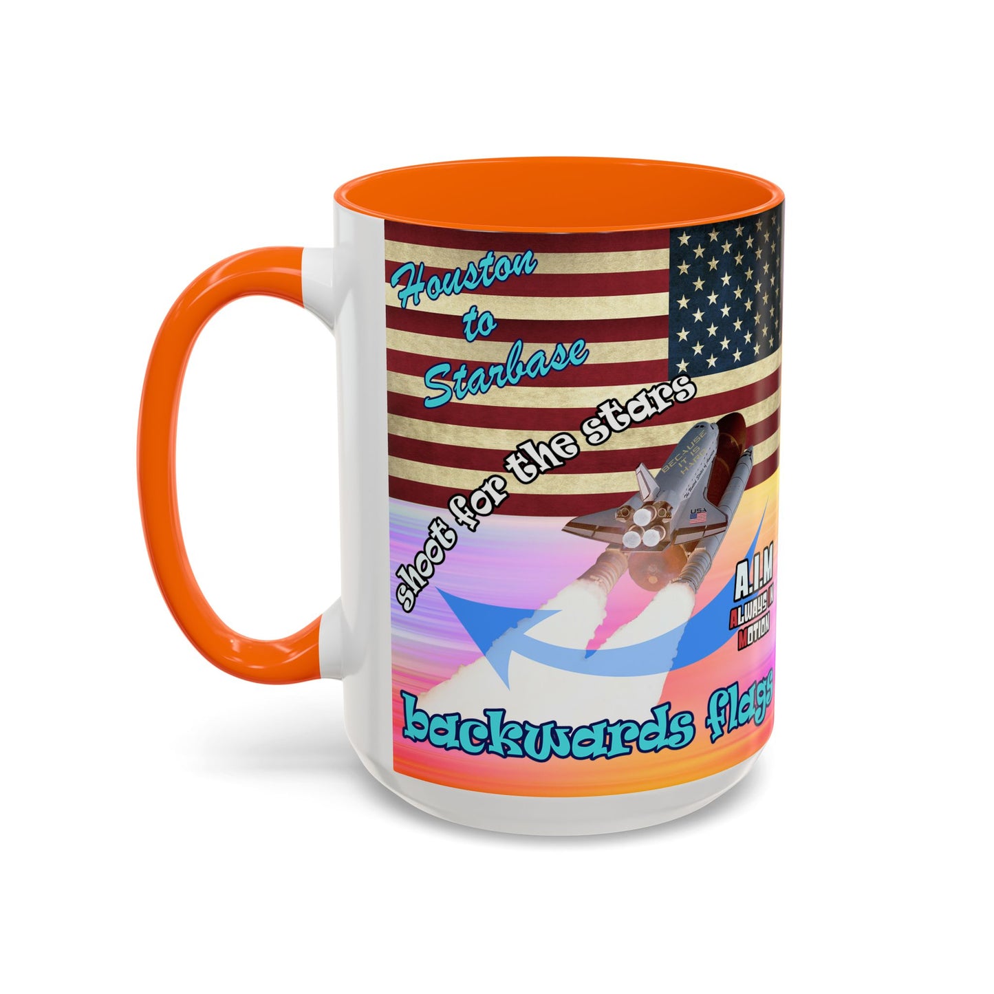 shoot for the stars - Accent Mug (color blur)