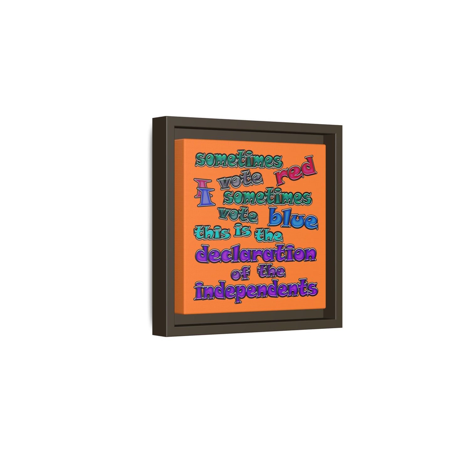 declaration of the independents - framed canvas art (crusta)