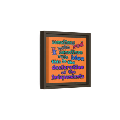 declaration of the independents - framed canvas art (crusta)