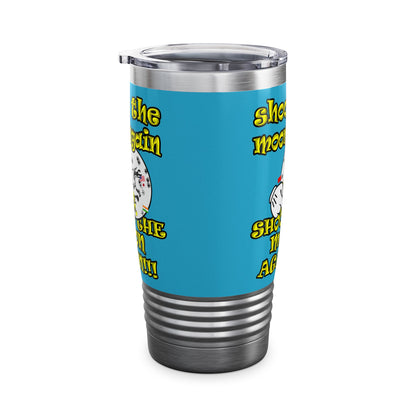 shoot the moon again - Ringneck Tumbler, 20oz (turquoise)