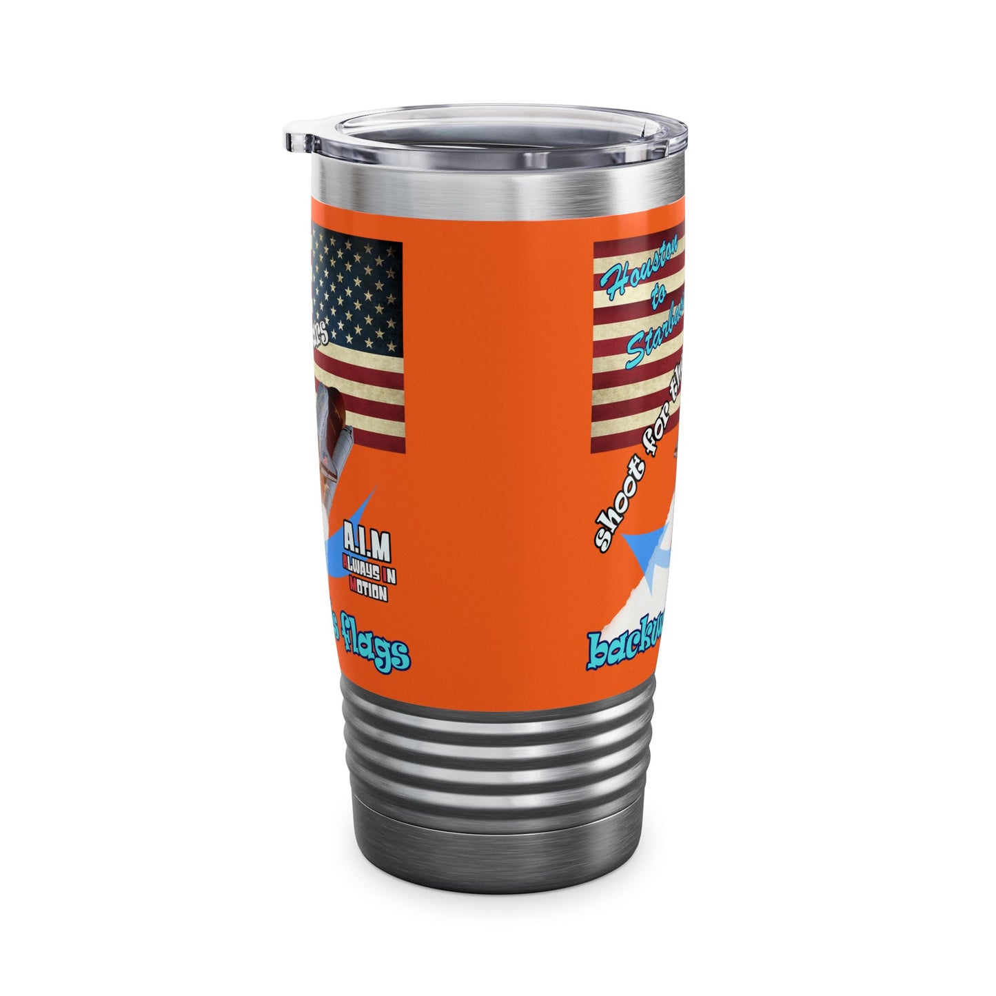 shoot for the stars - Ringneck Tumbler, 20oz (orange)