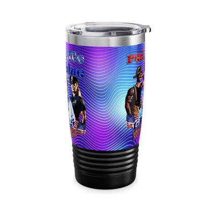rw&b lives matter - Ringneck Tumbler, 20oz (purple wave)