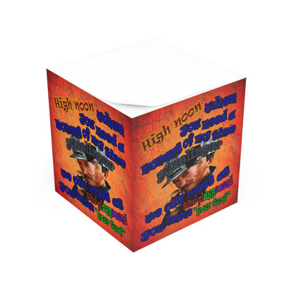 high noon - note cube (burnt orange)