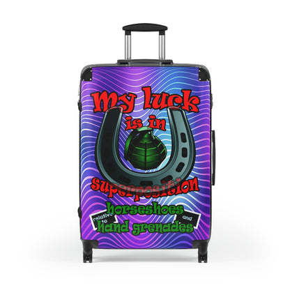 my luck - Suitcase (purple wave)