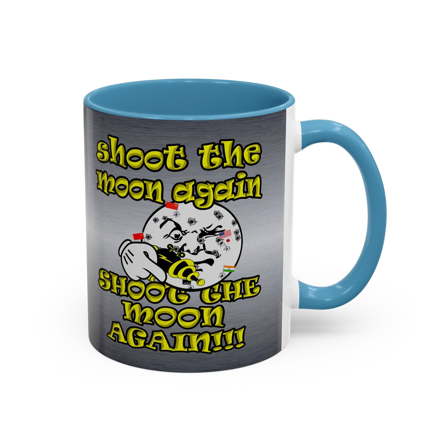 shoot the moon again - Accent Mug (brushed nickel)