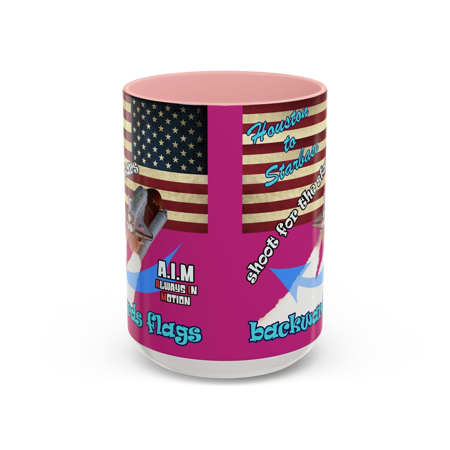 shoot for the stars - Accent Mug (pink)
