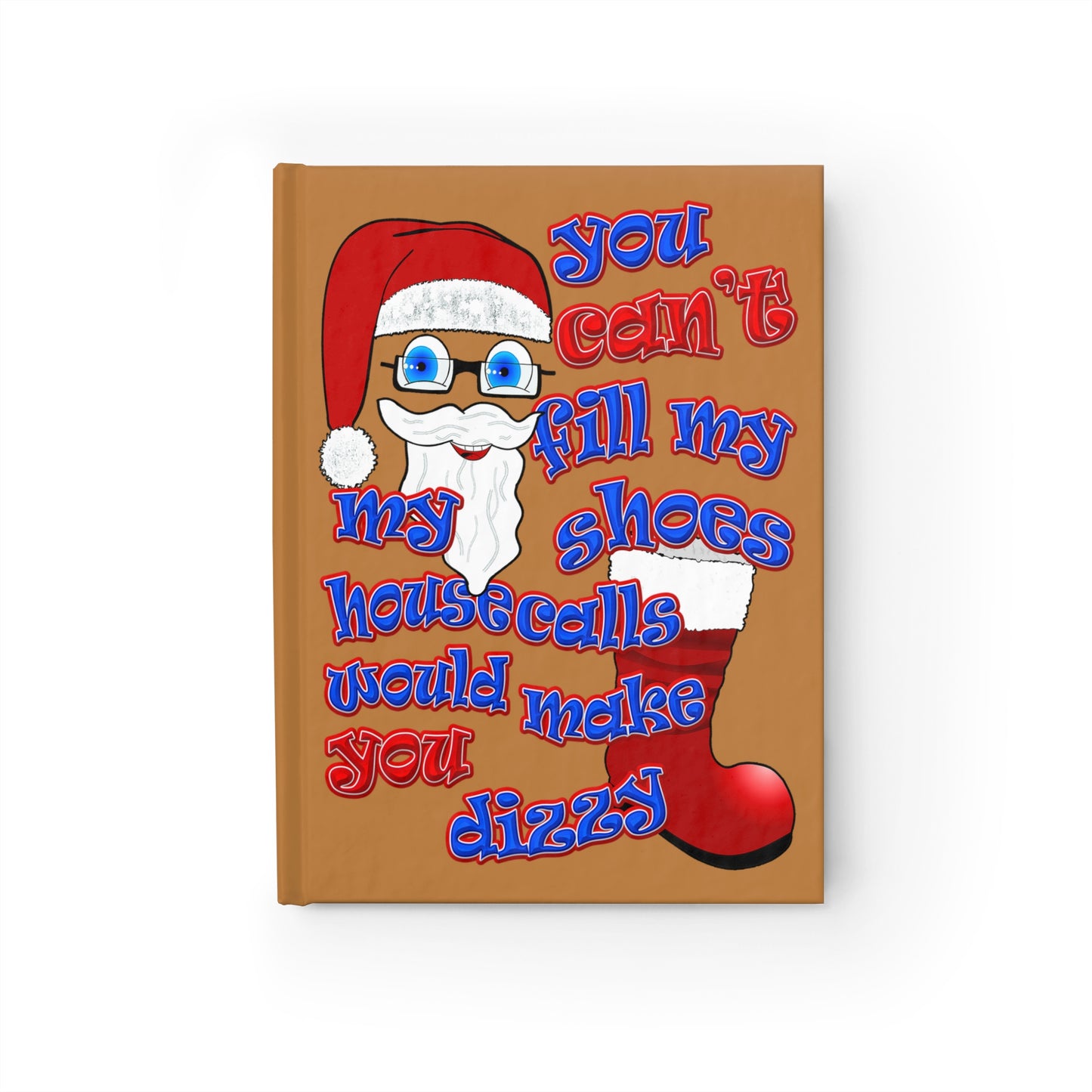santa's shoes - journal-lined (light brown)