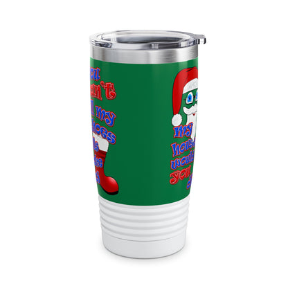 santa's shoes - Ringneck Tumbler, 20oz (dark green)
