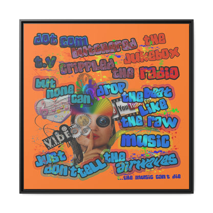 drop the beat - framed canvas art (crusta)