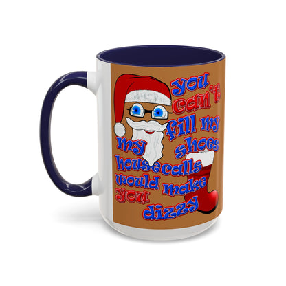 santa's shoes - Accent Mug (light brown)