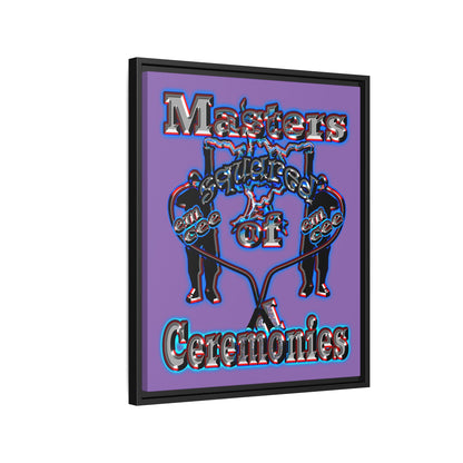 em cee squared - framed canvas art (light purple)