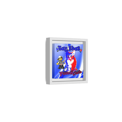 tag that - framed canvas art (blue-white wave)