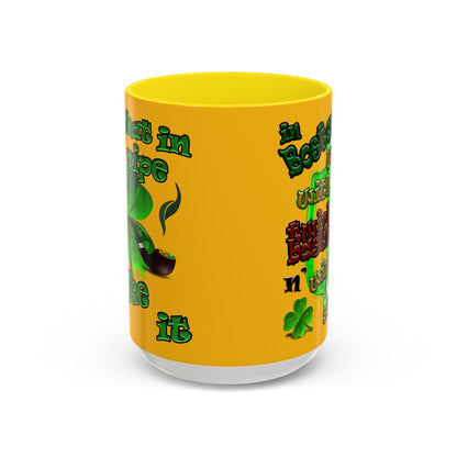 celtics logo - Accent Mug (yellow)