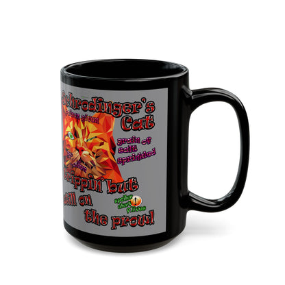 schrodinger's cat - Black Mug (grey)
