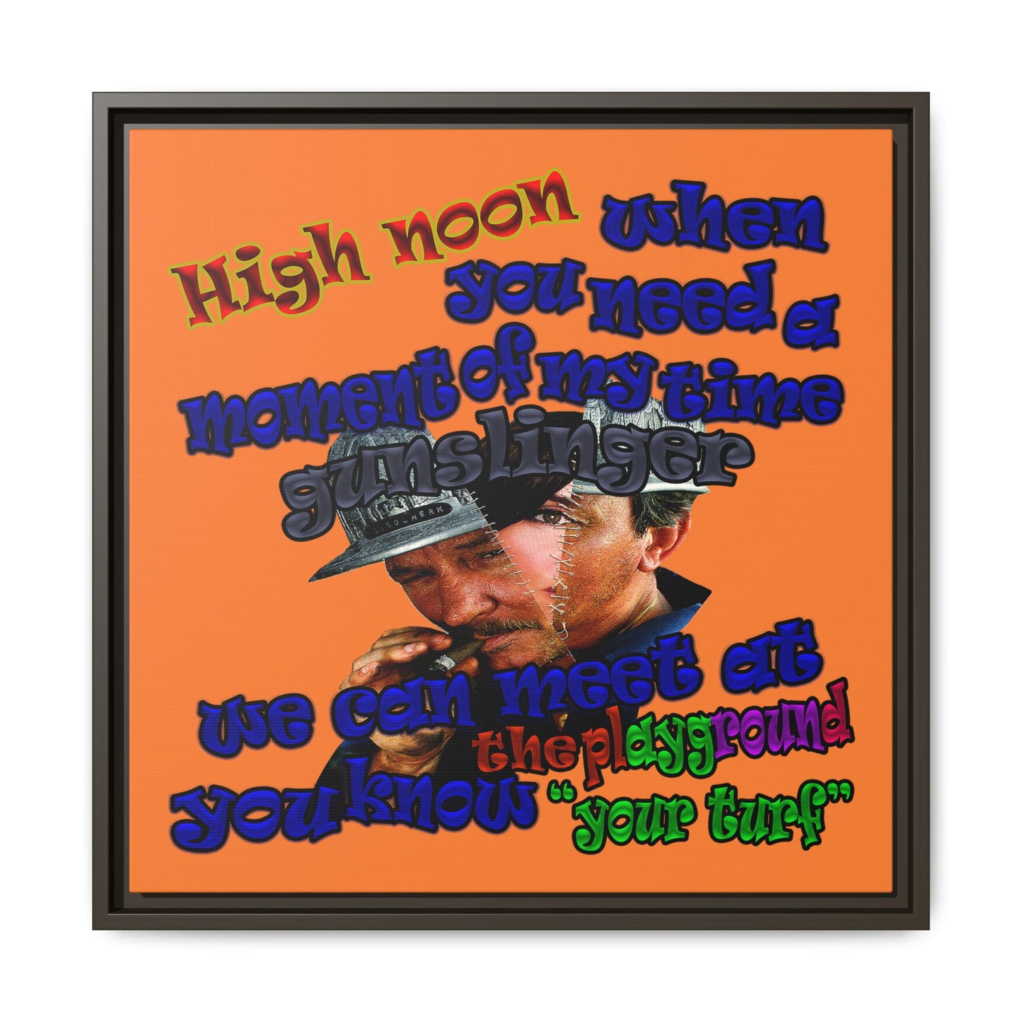 high noon - framed canvas art (crusta)