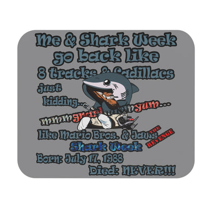 shark week - Mouse Pad (Rectangle) - (grey)