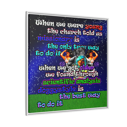 doggystyle - framed canvas art ('snoops' background)