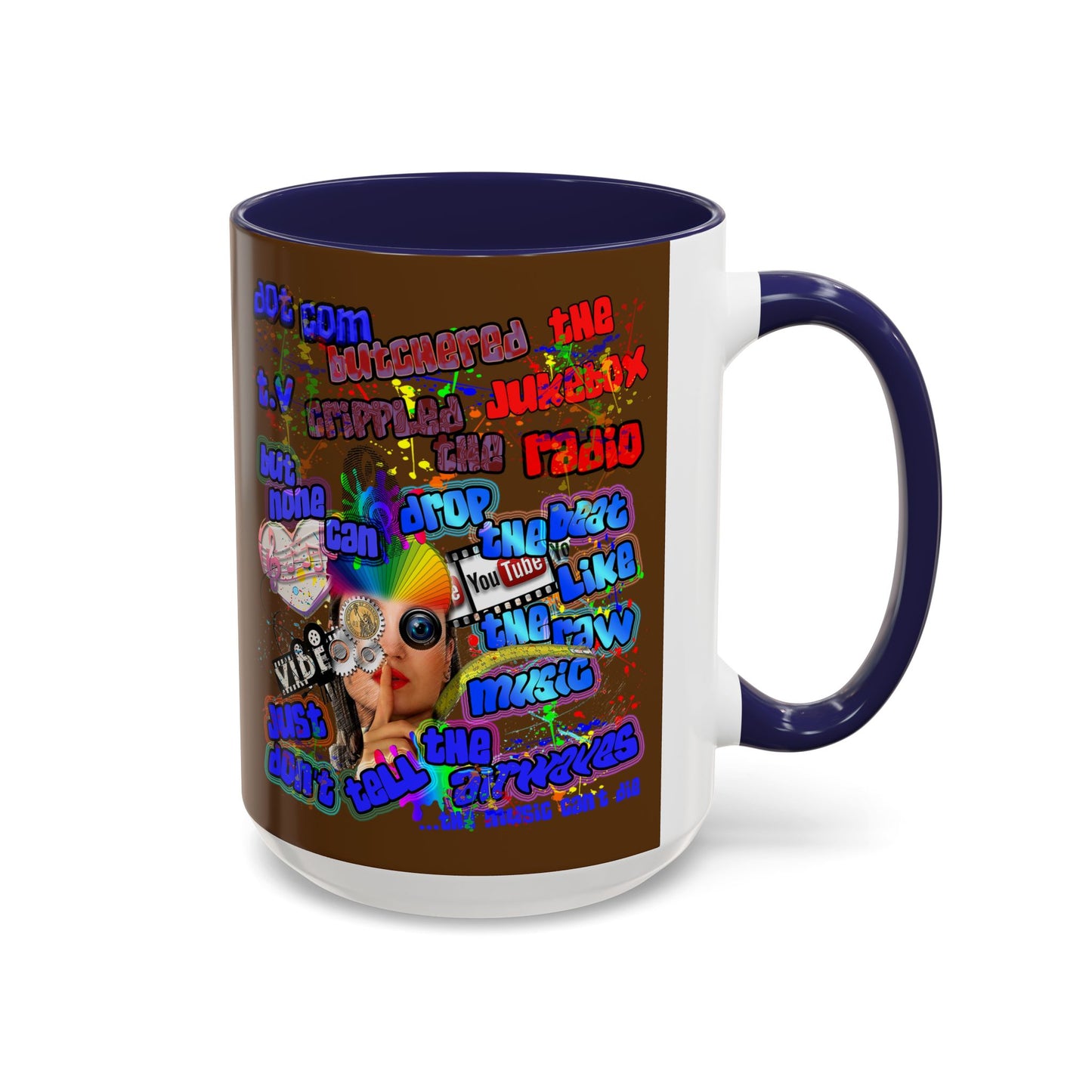 drop the beat - Accent Mug (brown)