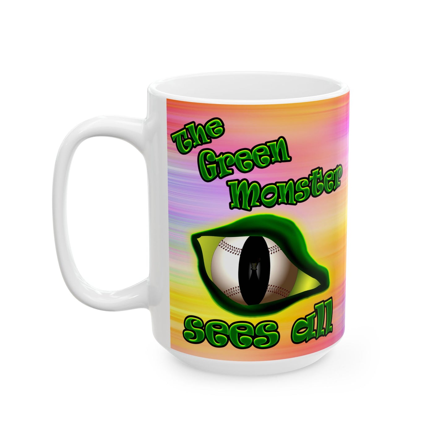green monster - White Mug (color blur)