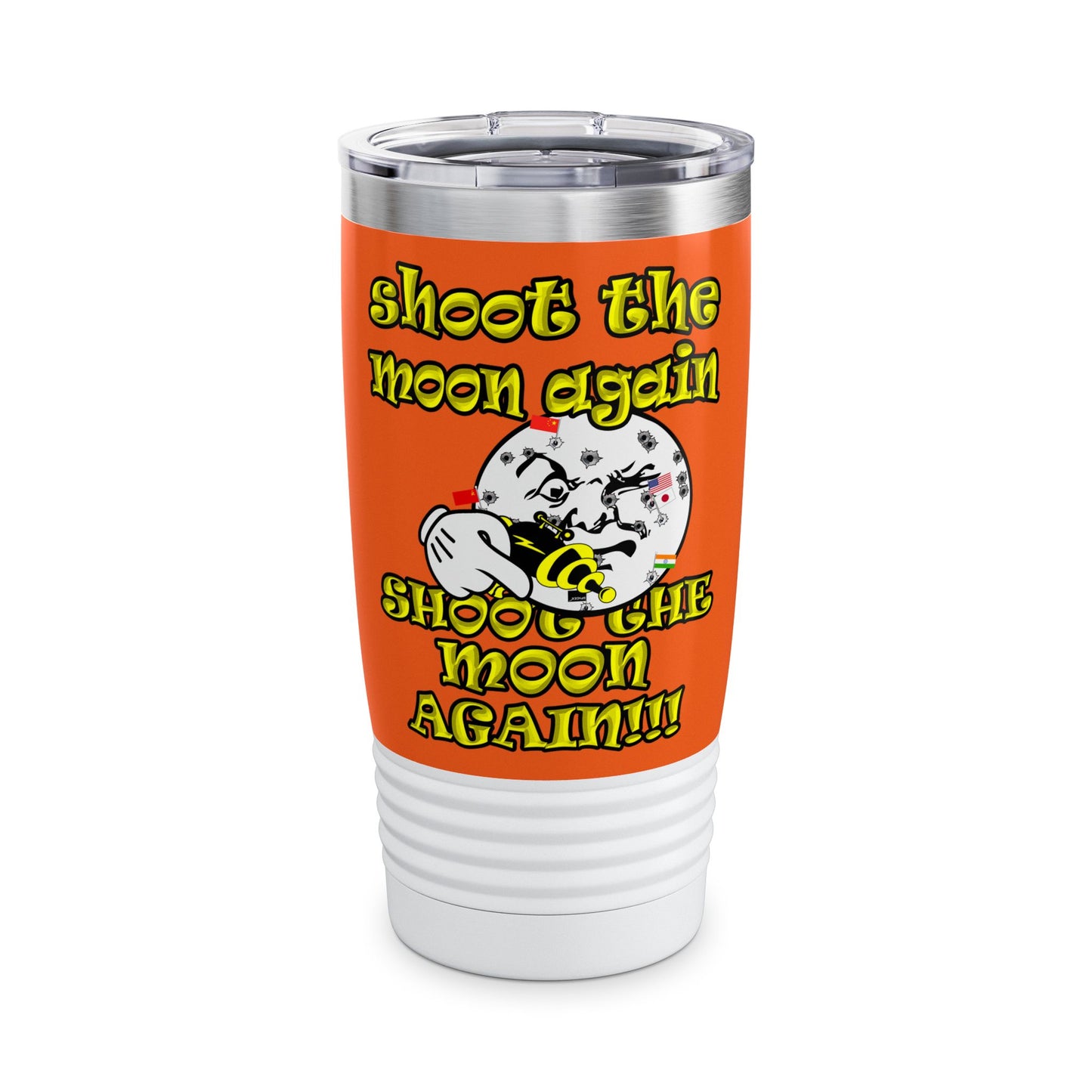 shoot the moon again - Ringneck Tumbler, 20oz (orange)