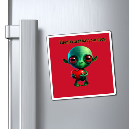 I don't care that your grey - Magnets - (dark red)