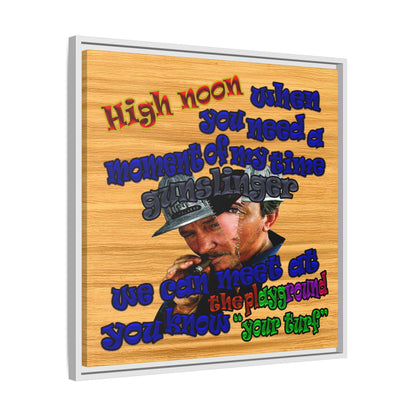 high noon - framed canvas art (butterscotch wood finish)