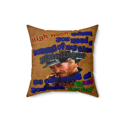 high noon - Faux Suede Square Pillow - (dichromatic brown papyrus)
