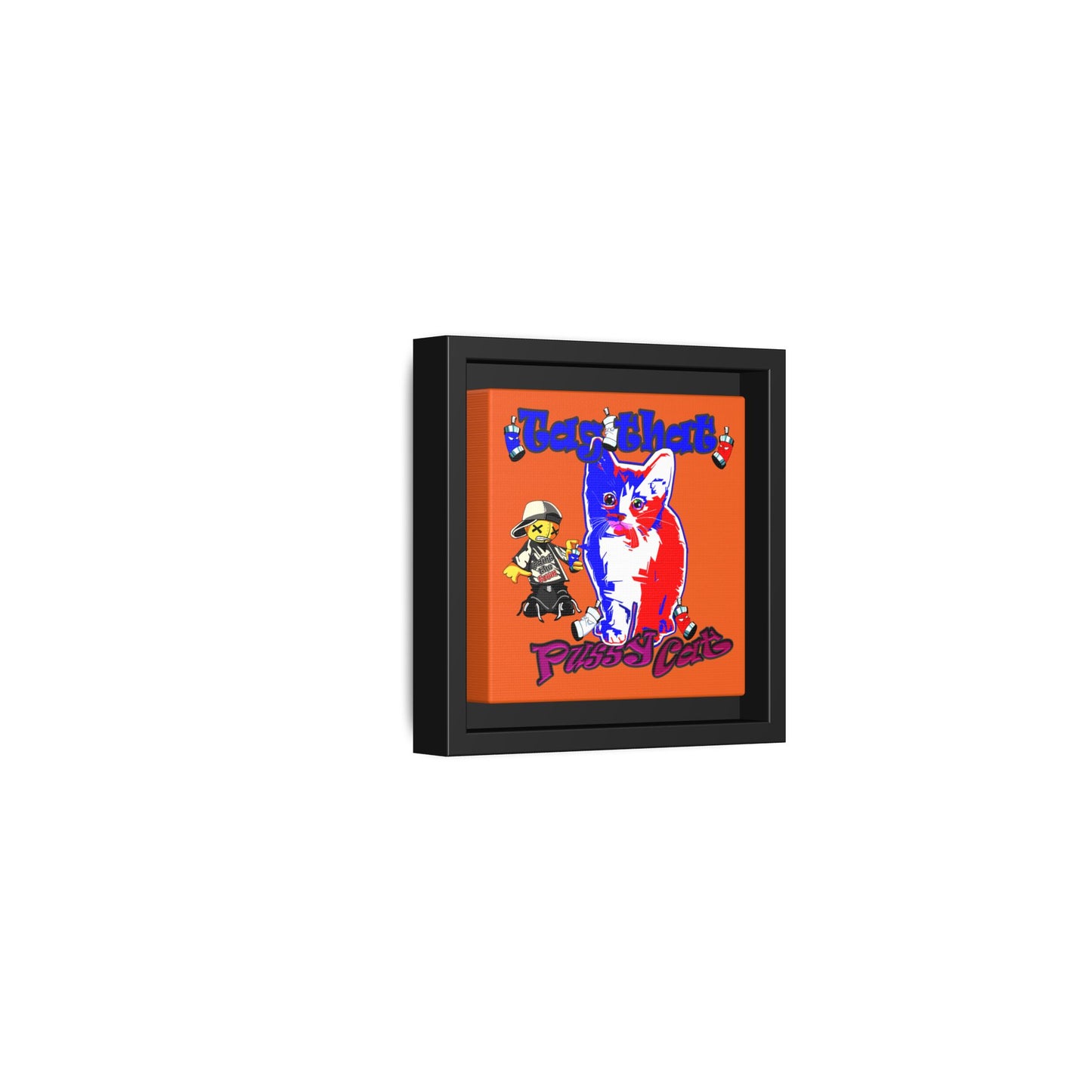 tag that - framed canvas art (orange)