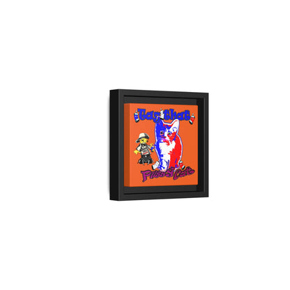 tag that - framed canvas art (orange)