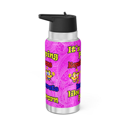 popping like popcorn - Gator Tumbler, 32oz  (pink swirl)