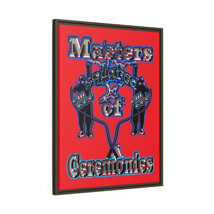 em cee squared - framed canvas art (red)