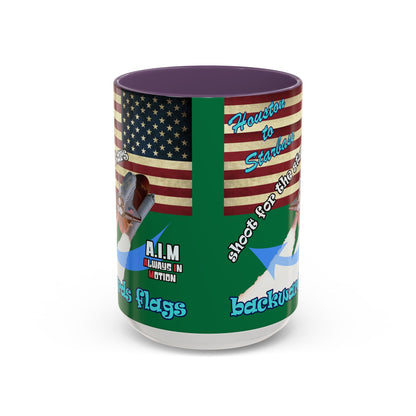 shoot for the stars - Accent Mug (dark green)