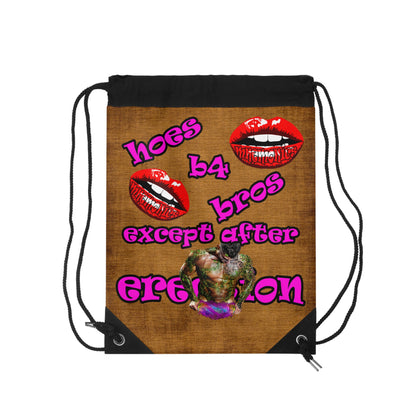 hoes b4 bros - Drawstring Bag (dichromatic brown papyrus)