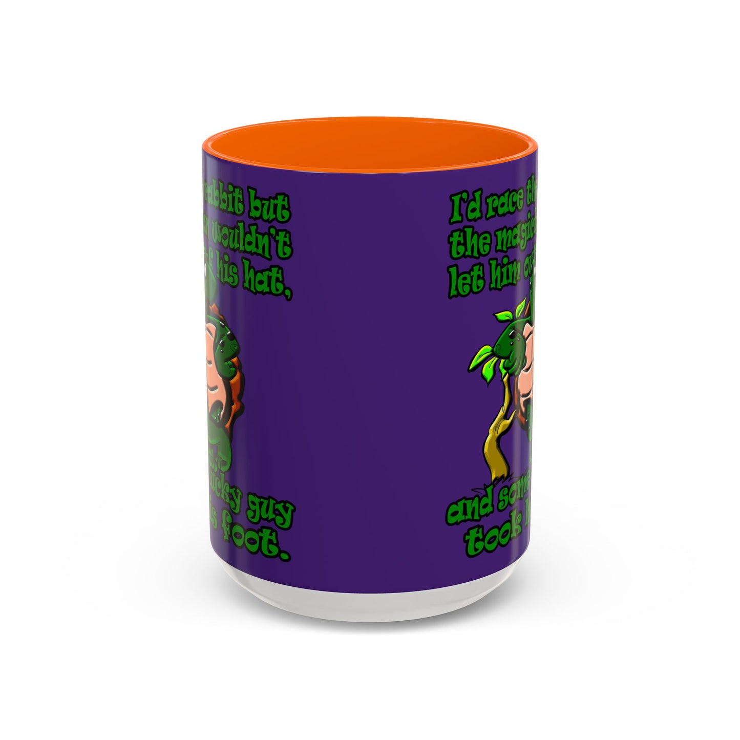 turtle race - Accent Mug (purple)