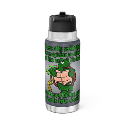 turtle race - Gator Tumbler, 32oz  (brushed nickel)