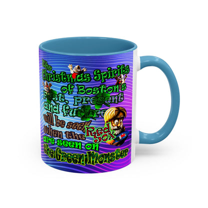 christmas spirits of boston - Accent Mug (purple wave)