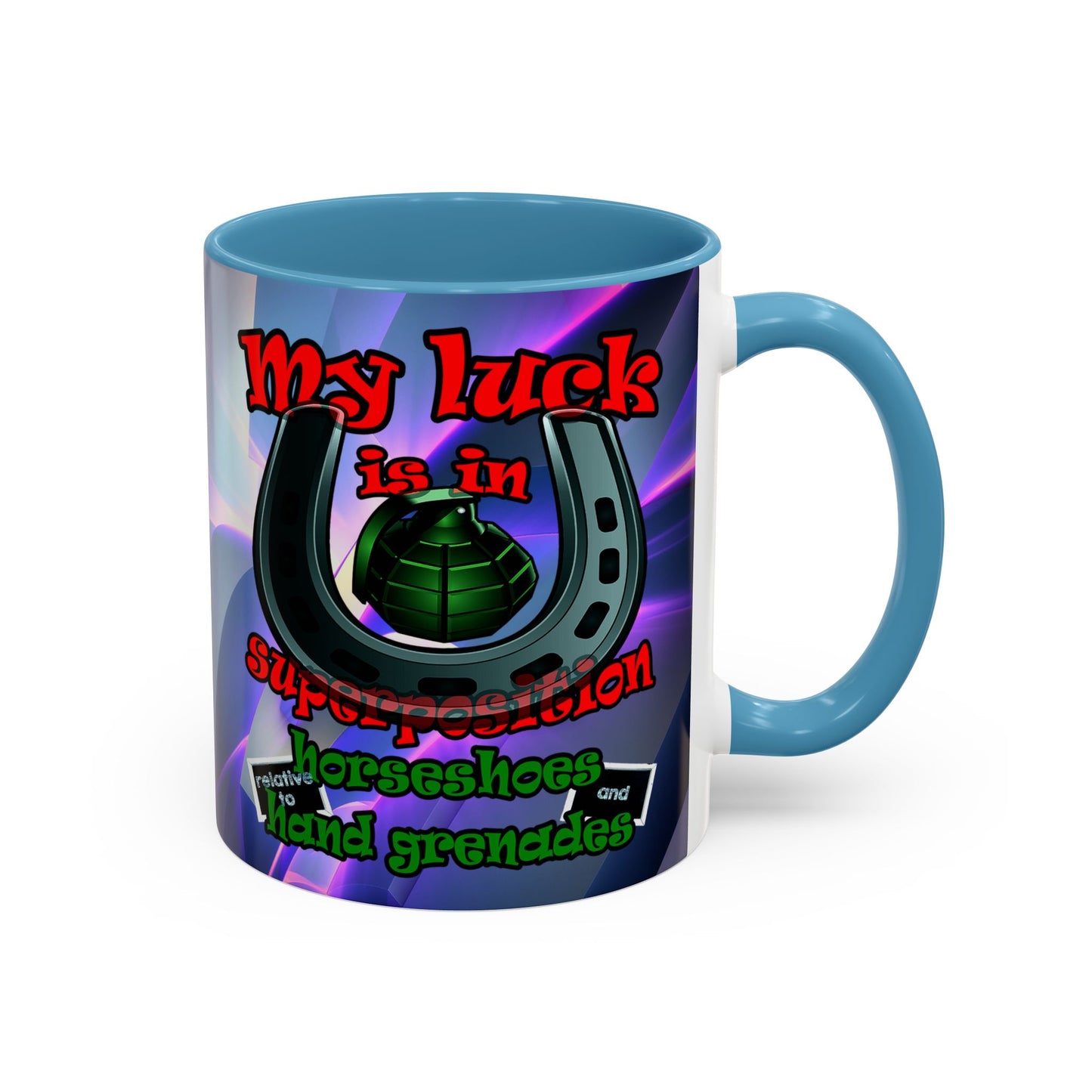 my luck - Accent Mug (grey-pink wave)