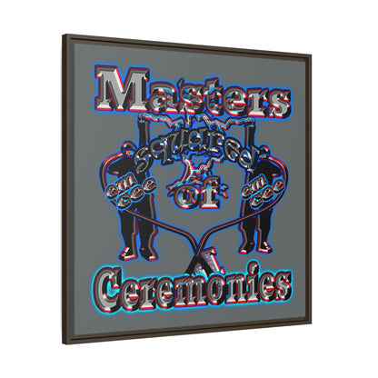 em cee squared - framed canvas art (dark grey)